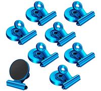8 Pack Refrigerator Magnets Fridge Magnets Magnetic Clips Perfect for Refrigerator Whiteboard Magnets Photo Displays Home School Use(Blue)
