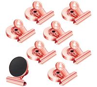 8 Pack Refrigerator Magnets Fridge Magnets Magnetic Clips Perfect for Refrigerator Whiteboard Magnets Photo Displays Home School Use(Rose Gold)