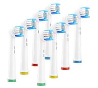 8 Pack Replacement Electric Toothbrush Heads Compatible with Oral-B - Soft Bristles for Gentle & Effective Cleaning - Fits Most Oral-B Electric Toothbrushes (8)