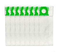 8 Pack Replacement Filter Bags for SEBO X1 /X2 /X3 /X4 Extra Pet XP2 /XP3/ 370 G/C Series, Compatible for 5093AM, Nonwoven Fabric, White + Green