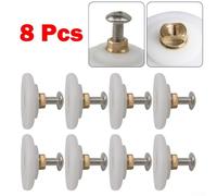 8-Pack Replacement Shower Door Rollers, 26mm Diameter Nylon Wheels with Ball Bearings for 3-6mm Thickness Glass Doors