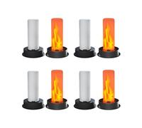 8 Pack Replacement Solar Light Tops with Flickering Flame,Waterproof Outdoor Solar Light Parts Lantern Replacement Kit