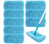 8 Pack Reusable Pads for Flash Speed Mop Refill Wipes, Microfiber Wet Dry Refills Compatible with Flash Speed Mop Starter Kit, Washable Microfiber Mop Pads for Wet & Dry Use