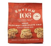 8 Pack | Rhythm 108 Swiss Vegan Hazelnut Chocolate Chip Share Bag 135g