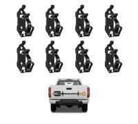 8 Pack Roof Rack Shovel Holder Set Metal Rubber Clamp Mounting Kit Quick Release Shovel Holder Landing Truck Wall Mount Kit Accessories