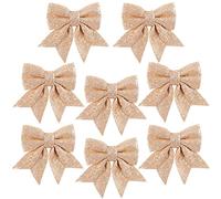 8 Pack Rose Gold Bows for Christmas Tree,5.5 Inch Glitter Wreaths Bows Christmas Bows for Tree Decorations,Xmas Tree Bows,Sequin Bows Ties Ornaments for Christmas Tree,Wreaths,Garland Decorations