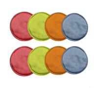 8-Pack Round Mop Pads for Roborock for saros for 10r, Microfiber, 4 Colors | 8 round microfiber mop pads (red/green/orange/blue) for Roborock for saros for 10r. Washable, reusable, precise fit