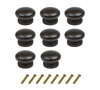8 Pack Round Wood Drawer Knobs Black Walnut Finished Kitchen Cabinet Pulls Handles Hardware for Kitchen Cabinets Furniture Dresser Wardrobe Cupboard Drawer Pulls Knobs