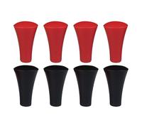 8 Pack Rubber Cap Silicone Tips Replacement Parts Piece,Black & Red Silicone Cap Sets,Mobile Phone Holder Rubber Tips Fits for Ram X-Grip Mounts,Non-Slip Phone Holder Accessories for Device Protection