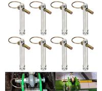 8 Pack S07070200 Tractor Top Link Pin Hitch Accessories kit for Top Link pin for use on Category 1 Tractor Hitch Replace 195589M1 AC339942