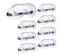 8 Pack Safety Goggles for Work Protective Vent Safety Glasses Anti-fog Chemical Splash Resistant Goggle Clear Adjustable Goggles for Home Lab Workplace Eye Protection