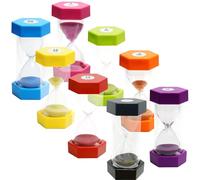 8 Pack Sand Timer Colorful Sandglass Timer, Sand Timer, Hourglass Timer, 3/5/8/10/15/20/25/30 Minutes Colorful Hour Glass Sandglass for Classroom, Games, Kitchen, Office