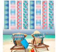 8 Pack Sea Turtle Style Towel Clips for Chairs - Windproof Elastic Strap Holder - 11.81 x 1.97 Inch for Cruise, Lounge, Pool & Summer Accessories