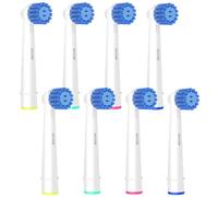 8 Pack Sensitive Gum Care Replacement Brush Heads Compatible with Oral b Braun Electric Toothbrush. Soft Bristle for Superior and Gentle Clean