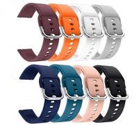 8-Pack Silicone Bands for Amazfit Bip 6/ Bip 5/Yoever LW83 IDW28/QONBINK TG38/Quican IDW13/Jugeman Y66/TRAUSI TG08/JeeJTek TGW008/Csasan T70 Smart Watch, Soft Comfortable Sport Straps for Men and