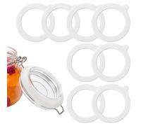 8 Pack Silicone Jar Gaskets, Large 4.5Inch Airtight Rubber Seals Rings, Reliable Rubber Seals for Glass Jars Matching Wide Mouth Canisters Flawlesslymium