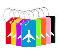 8 Pack Silicone Luggage Tag, Stainless Loop Name ID Card for Suitcases, Airplane TSA Approved Privacy Protection Travel Tags, Quick Spot Baggage Bag Identifier, Cruises Essentials Multicolor