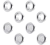 8 Pack Sink Overflow Ring, Sonku Bathroom Kitchen Sink Basin Trim Overflow Cover Hole Insert Cap,Bathroom Accessary Kitchen Bathroom