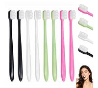 8-Pack Soft Bristle Toothbrush, Extra Ultra Soft Micro Nano Toothbrush for Adults, Manual Toothbrush with 20000 Bristles for Sensitive Teeth and Gums, Gentle Oral Care Brush (4 Color)