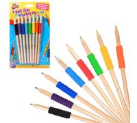 8 Pack Soft Grip Colouring Pencils Arts and Craft
