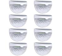 8-Pack Solar Fence Lights, Half-Round Led Outdoor Wall Lights, Auto-On Nighttime Illumination, Weatherproof, Easy to Mount