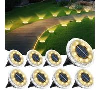 8 Pack Solar Ground Lights Outdoor Garden Lights for Driveway Landscape