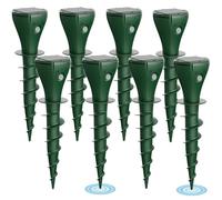 8 Pack Solar Sonic Mole Repellent Stakes for Yard & Garden - Outdoor Ultrasonic Animal Repeller for Moles, Gophers, Voles, Rats, Squirrels, Snakes - IP65 Waterproof