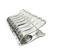8 Pack Stainless Steel Clothespins, Clothes Pegs, Towel Clips for Beach Chairs, Giant Clothes Pins, Metal Clip - Suitable for Home Use/Beach Chairs on Ships