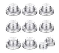 8 Pack Stainless Steel Mason Jar Shaker Lids with Silicone Seals for Dredge Flour,Mix Spices,Sugar, Salt, Peppers and Any Regular Mouth Mason Jar Canning Jar