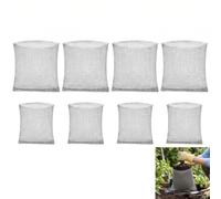 8-Pack Stainless Steel Plant Root Protection Net Bags, 2 Sizes 23×25 cm & 35×35 cm, Rust-Proof Root Guard Net, Underground Barrier Against Moles, Voles & Burrowing Rodents for Garden Planting