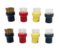 8 Pack Steam Cleaner Brush Nozzles, Nylon and Brass Wire Tool Brushes for SC1 SC2 SC3 SC7 Steam Cleaners for Kitchen Tiles Grout Ovens Bathrooms