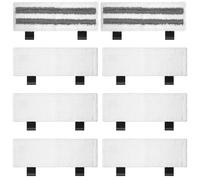 8 Pack Steam Cleaner Pads Compatible with Karcher EasyFix SC2, SC3, SC4, SC5 Nozzle, Microfibre Steam Mop Pads, Reusable Steam Cleaner Accessories for Karcher (6 Floor Cloths + 2 Abrasive Cloths)