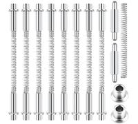 8 Pack Storm Door Hinge Pin Kit, Including 8PCS Aluminum Hinge Pins, 8PCS Bushing Caps, 4PCS Steel Springs, Hardware Kit Storm Door Replacement Parts with Hinges for Croft Doors or Other Storms Doors