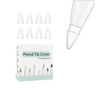 8-Pack Stylus Tips Cover, Anti-Scratch Replacement Nibs Cap & Protective Sleeves, Compatible with Apple Pencil (1st / 2nd Gen/Pro), Universal Stylus Nib Accessories, White