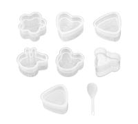 8-Pack Sushi Making Kit, Effortless Creation, 22x16x5cm, Cartoon Sushi Mold, Animal Shape Rice Mold, Easy to Use, for Picnics, Camping, Barbecues, School Lunches, Or Home Cooking