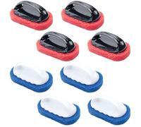 8 Pack Teak Brush Cleaner with Handle Teak Cleaning Brush Cleaning Scrub Scouring Pads Scrubbers for Simple Easy Polishing Refinishing Clean up Boat Accessories