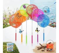 8 Pack Telescopic Butterfly Nets,Extendable Fishing Nets for Kids,37 to 86cm Long for Children Catching Little fish,Crabbing Insects Bugs Bird,Enjoy Beach,Garden,Pond Dipping,Rock Pool Outdoor