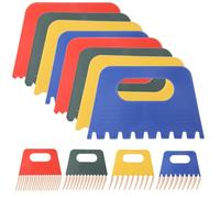 8 Pack Texture Tools for Plaster Plastic Paint Scraper Tool Art Paint Scrapers Kit Textured Art Putty Scraper DIY Graffiti Oil Painting and Drawing Plaster Texture Tools for Texture Art on Canvas