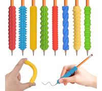 8-Pack Textured Silicone Pencil Grips，Small and Large Sensory Fidget Sleeves Set for Kids or Adults,ADHD or Autism Anxiety Relief,Quiet Classroom or Travel Fidget Tool for Focus,Calm or Stress Relief