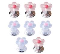 8 Pack Toilet Flush Button Extender Flower Shape Toilet Button Pusher Helper Aids Flush Replacement Pusher for Women Long Nail Art
