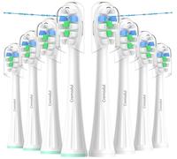 8 Pack Toothbrush Replacement Heads Compatible with WaterPik Sonic Fusion 2.0, Flossing Brush Head Fit for Water-Pic SF-01W SF-02W and 2.0 SF-03 SF-04