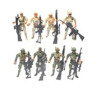 8 Pack Toy Soldiers Army Toys, Army Men Figures with 8 Guns, Gift for Kids and Adults, Display for Office, Desk, and Room, Bolt Action British