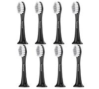 8 Pack TravLand Replacement Brush Heads Compatible with Suri Electric Toothbrush (Midnight Black, M)