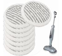 8 Pack Upgraded steam mop Pads,Replace steam mop Pads for Shark S7000AMZ S7001 S7001TGT S7000 Series Steam and Scrub All-Purpose Hard Floor steam mop,Replacement mop Pads (white and black-set-8 pack)