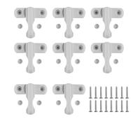 8-Pack UPVC Window/Door Security: Multi-Point Sash Jammer & Casement Lock System, Anti-Tamper Zinc Alloy Hardware for Home Protection (White)