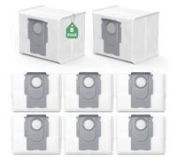 8 Pack Vacuum Cleaner Bags Compatible with Roborock S8 Pro Ultra /Q5 Max+/S7 MaxV Ultra/Q7+ /Q8 Max+/S8 Maxv Ultra/Q5 Pro+/Q7 L5+/M5+ Vacuum Cleaner, 3.4L Large Capacity Vacuum Cleaner Bags