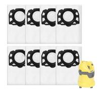 8 Pack Vacuum Dust Bags for Karcher, Durable Leak Resistant Large Capacity Easy Fit, Compatible with WD 2 Plus WD 3 WD 3 KWD 1 D 2 D 3 MV 3 SE 4001 4002, for Home Cleaning Garage Dust (8)