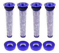 8 Pack Vacuum Filter Replacement Kit Compatible with Dyson V7, V8 Animal and V8 Absolute Cordless Vacuum,4 Pre-Filters and 4 Post-Filters for Dyson V6 V7 V8 DC59 DC58,Replaces Part # 965661& 967478-01