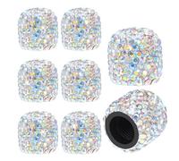 8 Pack Valve Caps for Car Tyres, Bling Rhinestone Dust Caps Universal Tyre Caps for Car Motocycle Bike Tire Wheel Covers, AB Diamond