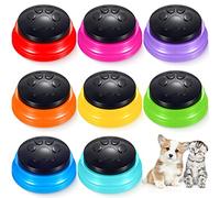 8 Pack Voice Recording Button Dog Cat Talking Buttons for Communication Pet Training Buzzer 30 Second Recording Buzzers for Pet Learning, Office Game, 8 Colors